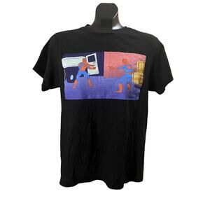 Marvel SPIDER-MAN Pointing at Spider-Man Black Shirt Men’s Size M